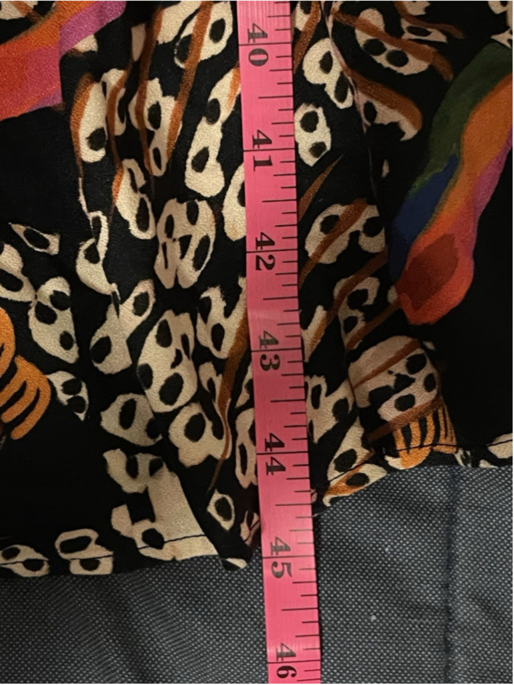 FARM Rio Multicolor Animal Print Smocked Knee Dress L Balloon Sleeve High Neck - Picture 12 of 12